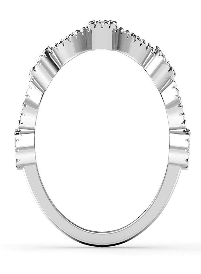 Metal Factory Sz 6 Sterling Silver CZ Stackable Anniversary Cubic Zirconia Band Ring - Image 3